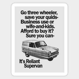 RELIANT SUPERVAN - advert Magnet